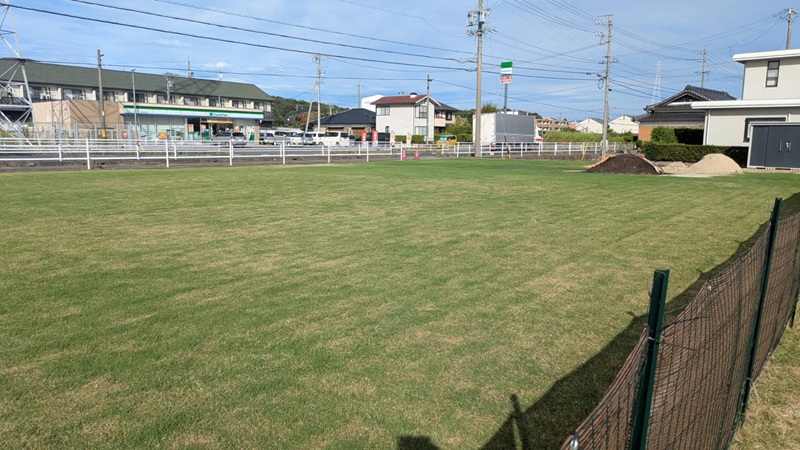 ティフトン芝ポット苗を施工した愛知県N様のドッグラン